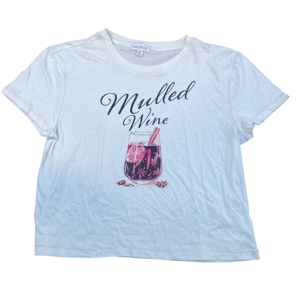 WILDFOX Mulled Wine Graphic T Shirt Sz M